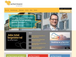 Printscreen du site web https://www.achermann.swiss/home