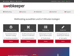 Printscreen du site web https://www.webkeeper.ch/de/